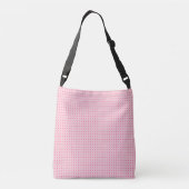 Roze Sterren Patroon Bijbelvers Christelijk Crossbody Tas (Achterkant)