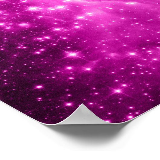 Roze sterren poster (Hoek)