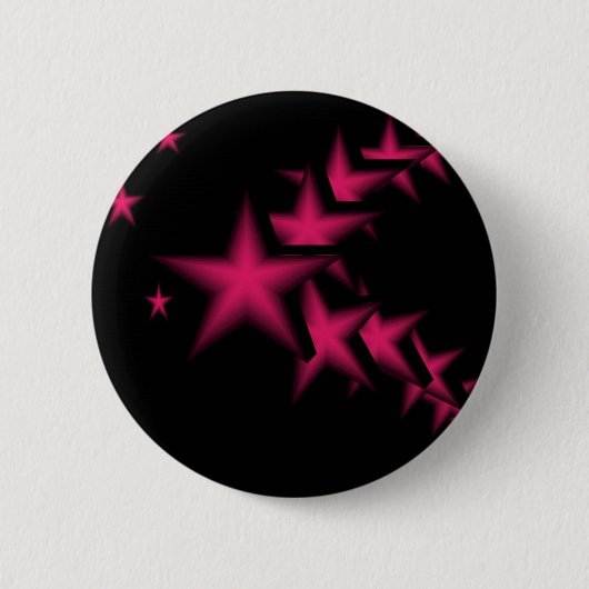 Roze sterren ronde button 5,7 cm (Voorkant)