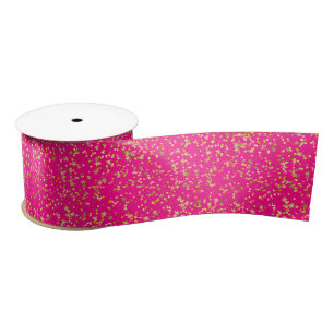 Roze sterren satijnen lint