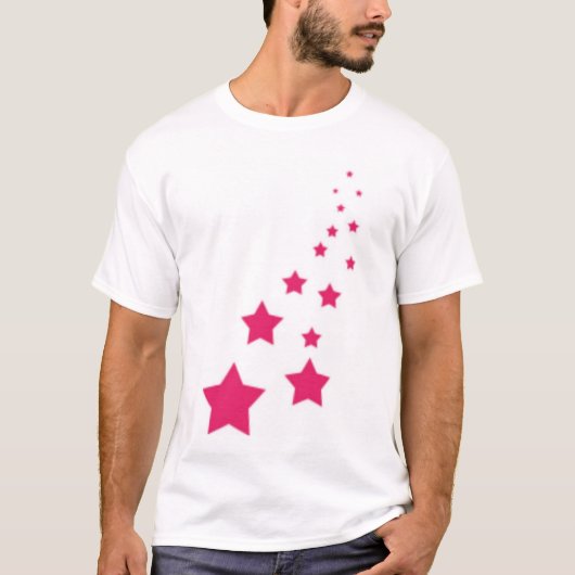 Roze sterren t-shirt (Voorkant)