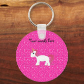 Roze sterren van Unicorn Sleutelhanger (Voorkant)