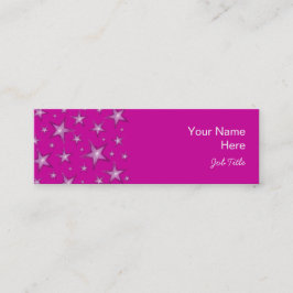 Roze sterren visitekaartje zijwitte rok