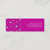 Roze sterren visitekaartje zijwitte rok (Achterkant)