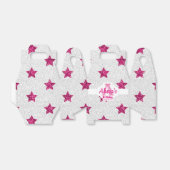 Roze sterren voor een pleisterdoos bedankdoosjes (Uitgevouwen)
