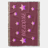 Roze Sterren, Welkom Custom Deken (Voorkant Verticaal)