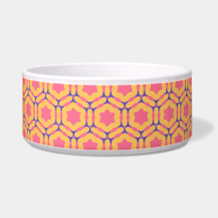 Roze sterren Zeshoekpatroon Voerbakje