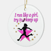 ROZE STERRENBAAN EN VELDKAMPIOEN KERAMISCH ORNAMENT (Links)