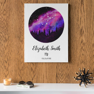 Roze Sterrenbeeld Maagd Horoscoop Teken Cadeau Poster