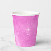 Roze Sterrennacht Baby shower Papieren kopjes Papieren Bekers (Achterkant)