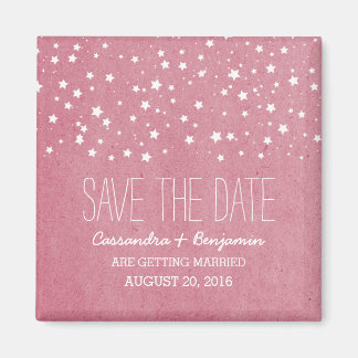 Roze Sterrennacht sparen de Magnet van de Datum