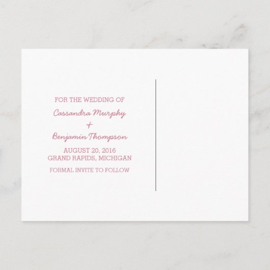 Roze Sterrennacht sparen het Briefkaart van de Dat (Achterkant)