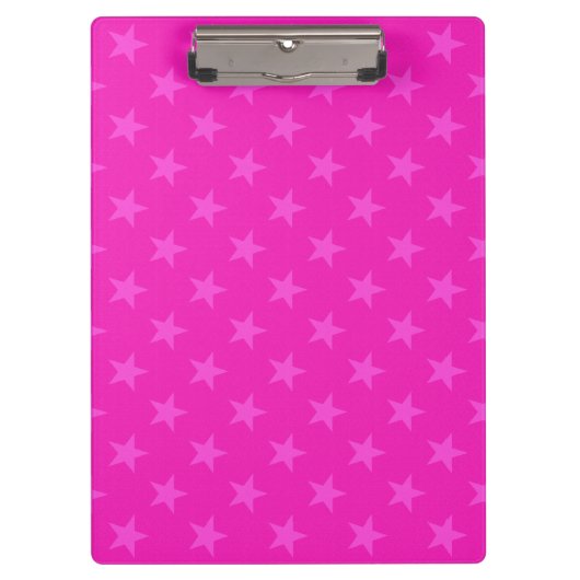 Roze sterrenpatroon klembord (Voorkant)