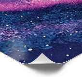 Roze sterrenstelsel perfect poster (Hoek)
