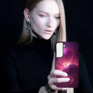 Roze sterrenstelsel samsung galaxy hoesje
