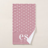 Roze sterstaMonogram Bad Handdoek (Handdoek)