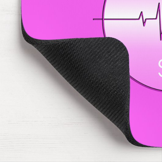 Roze stethoscoop Hartslag Medisch Muismat (Hoek)