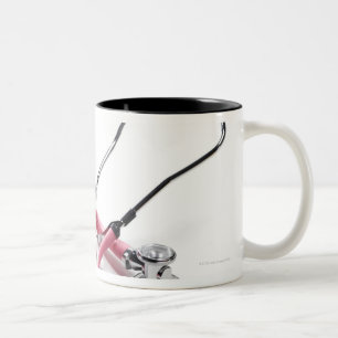 Roze Stethoscoop Tweekleurige Koffiemok