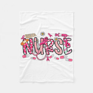 Roze Stethoscoop Zurse Medical Breast Cancer Fleece Deken