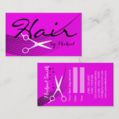 Roze Stevige Haar Stylist Afspraak #4 Afsprakenkaartje (Voorkant / Achterkant)