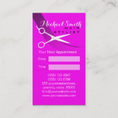 Roze Stevige Haar Stylist Afspraak #4 Afsprakenkaartje (Achterkant)