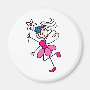 Roze Stick Fairy Engel Magnet