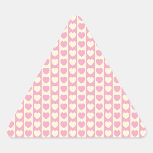 Roze Sticker achtergrond driehoek hartachtergrond  (Voorkant)
