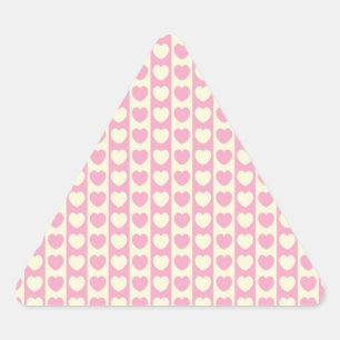 Roze Sticker achtergrond driehoek hartachtergrond
