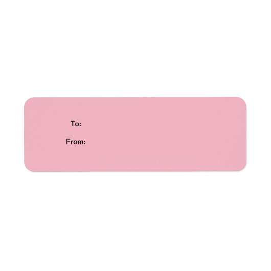 Roze Sticker Gift Label (Voorkant)