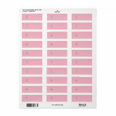 Roze Sticker Gift Label (Full Sheet)