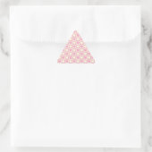 Roze Sticker met driehoek gecontroleerd hart (Tas)
