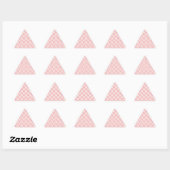 Roze Sticker met driehoek gecontroleerd hart (Vel)