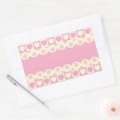 Roze Sticker met gecontroleerde rechthoek (Envelop)