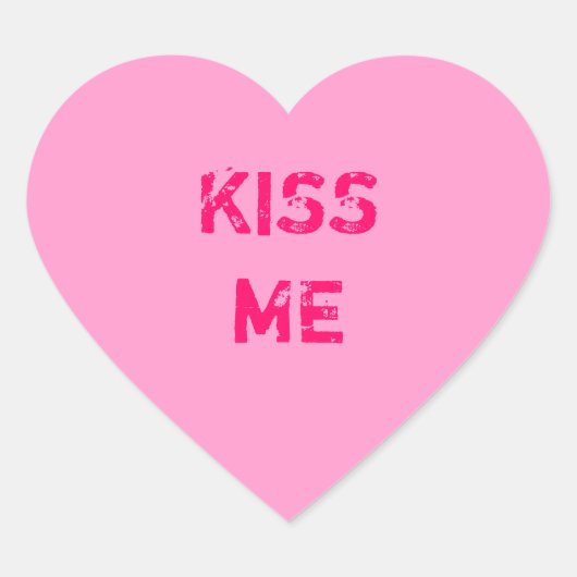 Roze sticker met hartvormige sticker (Voorkant)
