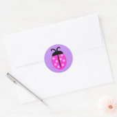  roze Sticker met Ladybug (Envelop)