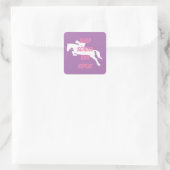 Roze sticker paardenmeester (Tas)