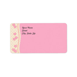 Roze Sticker van het Hart van Eyelet Achtergrond A