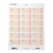 Roze Sticker van het Hart van Eyelet Achtergrond A (Full Sheet)