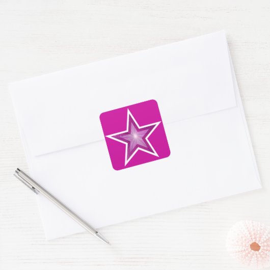Roze sticker van Star Square (Envelop)