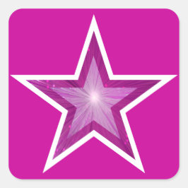 Roze sticker van Star Square