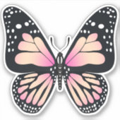 Roze Sticker voor monoboogvlinder (Voorkant)