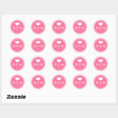 Roze Sticker voor monogram bruiloft Envelop Seal (Vel)