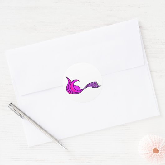 Roze stickers van de zeemeermin (Envelop)