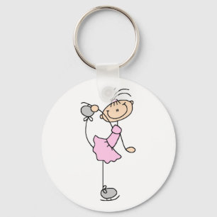 Roze Stickfigure IJsster Sleutelhanger