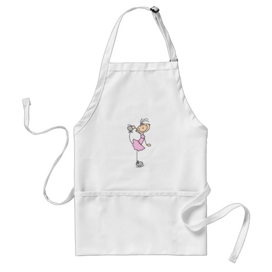 Roze Stickfigure IJsster Standaard Schort (Voorkant)