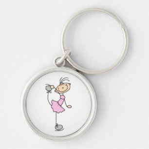 Roze Stickfiguur IJsster Sleutelhanger