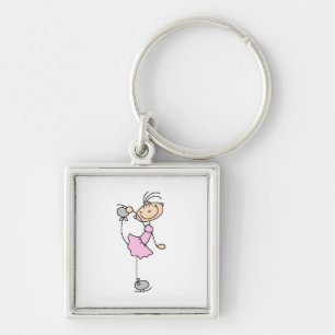 Roze Stickfiguur IJsster Sleutelhanger