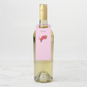 Roze Stier, sterrenbeeld, sterrenbeeld afdruk Flessenhanger (Op fles)
