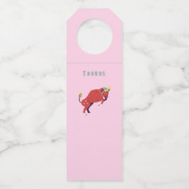 Roze Stier, sterrenbeeld, sterrenbeeld afdruk Flessenhanger