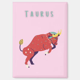 Roze Stier, sterrenbeeld, sterrenbeeld afdruk Magneet